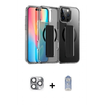 MARSİLYAN™- iPhone 16 Pro Max Kılıf Nova Işık Koleksiyonu - Siyah Joko Magic 5D Cam + Pers Alüminyum Kamera Lens - GI
