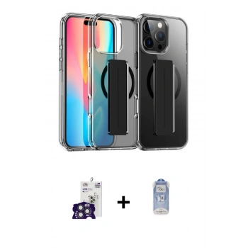 MARSİLYAN™- iPhone 16 Pro Max Kılıf Nova Işık Koleksiyonu - Siyah Joko Magic 5D Cam + Bilvis Titan Kamera Lens - TMGI