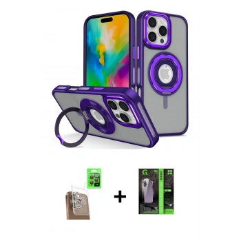 MARSİLYAN™- iPhone 16 Pro Max Kılıf Nova Minimal Serisi - Şeffaf 360 Full Body Arka Koruyucu + Raze Metal Kamera Lens - CLTM