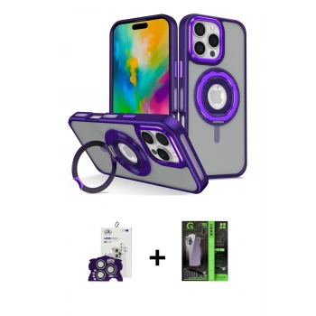 MARSİLYAN™- iPhone 16 Pro Max Kılıf Nova Minimal Serisi - Şeffaf 360 Full Body Arka Koruyucu + Bilvis Titan Kamera Lens - GS