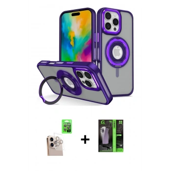 MARSİLYAN™- iPhone 16 Pro Max Kılıf Nova Minimal Serisi - Şeffaf 360 Full Body Arka Koruyucu + Raze Metal Kamera Lens - NLGY