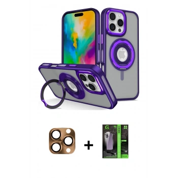 MARSİLYAN™- iPhone 16 Pro Max Kılıf Nova Minimal Serisi - Şeffaf 360 Full Body Arka Koruyucu + Pers Alüminyum Kamera Lens - CLTM