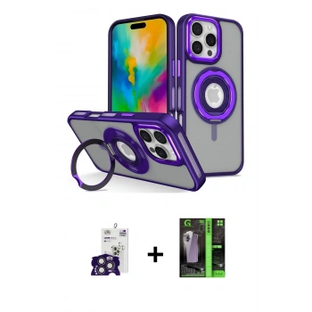MARSİLYAN™- iPhone 16 Pro Max Kılıf Nova Minimal Serisi - Şeffaf 360 Full Body Arka Koruyucu + Bilvis Titan Kamera Lens - TMGI