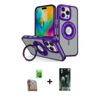 MARSİLYAN™- iPhone 16 Pro Max Kılıf Nova Minimal Serisi - Siyah 360 Mat Full Body Arka Koruyucu + Raze Metal Kamera Lens - CLTM