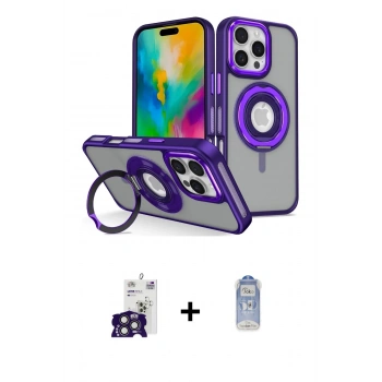 MARSİLYAN™- iPhone 16 Pro Max Kılıf Nova Minimal Serisi - Siyah Joko Magic 5D Cam + Bilvis Titan Kamera Lens - TMGI