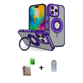 MARSİLYAN™- iPhone 16 Pro Max Kılıf Nova Minimal Serisi - Siyah Joko Magic 5D Cam + Raze Metal Kamera Lens - CLTM