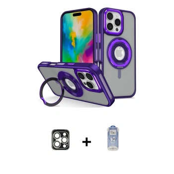 MARSİLYAN™- iPhone 16 Pro Max Kılıf Nova Minimal Serisi - Siyah Joko Magic 5D Cam + PVD Metal Kamera Lens - GS
