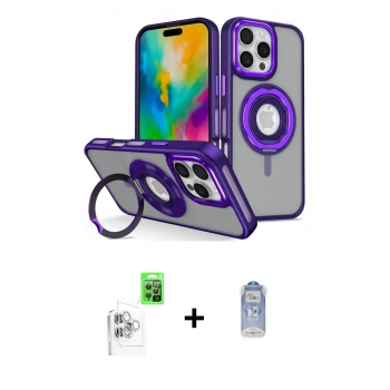 MARSİLYAN™- iPhone 16 Pro Max Kılıf Nova Minimal Serisi - Siyah Joko Magic 5D Cam + Raze Metal Kamera Lens - BZ