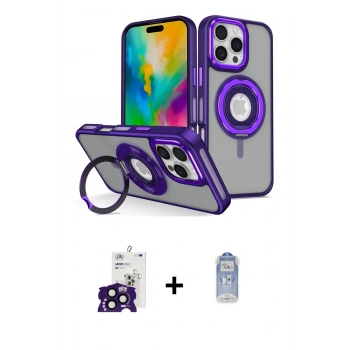 MARSİLYAN™- iPhone 16 Pro Max Kılıf Nova Minimal Serisi - Siyah Joko Magic 5D Cam + Bilvis Titan Kamera Lens - SH