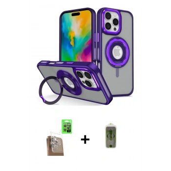 MARSİLYAN™- iPhone 16 Pro Max Kılıf Nova Minimal Serisi - Siyah Joko Magic 5D Hayalet Cam + Raze Metal Kamera Lens - CLTM