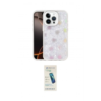 MARSİLYAN™- iPhone 16 Pro Max Kılıf Odak Prime - Şeffaf Pasifik Cam Ekran Koruyucu