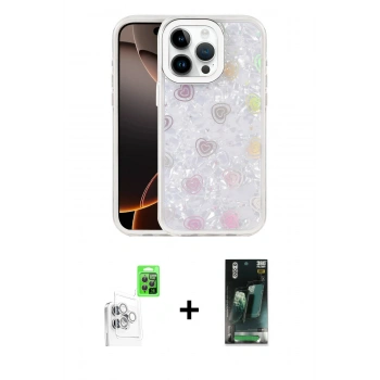 MARSİLYAN™- iPhone 16 Pro Max Kılıf Odak Prime - Siyah 360 Mat Full Body Arka Koruyucu + Raze Metal Kamera Lens - BZ