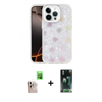 MARSİLYAN™- iPhone 16 Pro Max Kılıf Odak Prime - Siyah 360 Mat Full Body Arka Koruyucu + Raze Metal Kamera Lens - NLGY