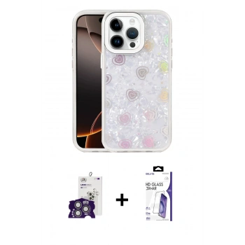 MARSİLYAN™- iPhone 16 Pro Max Kılıf Odak Prime - Siyah Bilvis 3X AR HD Cam Ekran Koruyucu + Bilvis Titan Kamera Lens - GS