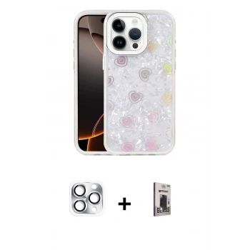 MARSİLYAN™- iPhone 16 Pro Max Kılıf Odak Prime - Siyah Bilvis Hayalet Cam Ekran Koruyucu + Pers Alüminyum Kamera Lens - GS