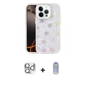 MARSİLYAN™- iPhone 16 Pro Max Kılıf Odak Prime - Siyah Joko Magic 5D Cam + Pers Alüminyum Kamera Lens - GS