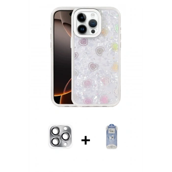 MARSİLYAN™- iPhone 16 Pro Max Kılıf Odak Prime - Siyah Joko Magic 5D Cam + Pers Alüminyum Kamera Lens - GI