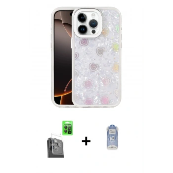 MARSİLYAN™- iPhone 16 Pro Max Kılıf Odak Prime - Siyah Joko Magic 5D Cam + Raze Metal Kamera Lens - SH