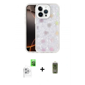 MARSİLYAN™- iPhone 16 Pro Max Kılıf Odak Prime - Siyah Joko Magic 5D Hayalet Cam + Raze Metal Kamera Lens - BZ