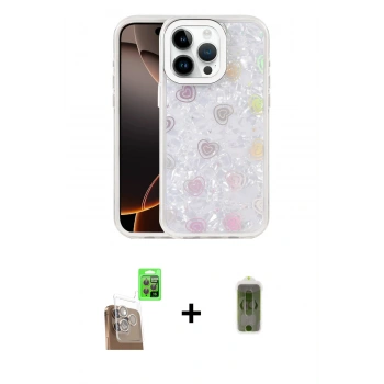 MARSİLYAN™- iPhone 16 Pro Max Kılıf Odak Prime - Siyah Joko Magic 5D Hayalet Cam + Raze Metal Kamera Lens - CLTM