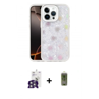 MARSİLYAN™- iPhone 16 Pro Max Kılıf Odak Prime - Siyah Joko Magic 5D Hayalet Cam + Bilvis Titan Kamera Lens - GS