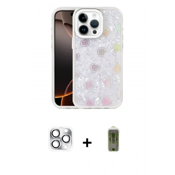 MARSİLYAN™- iPhone 16 Pro Max Kılıf Odak Prime - Siyah Joko Magic 5D Hayalet Cam + Pers Alüminyum Kamera Lens - GS