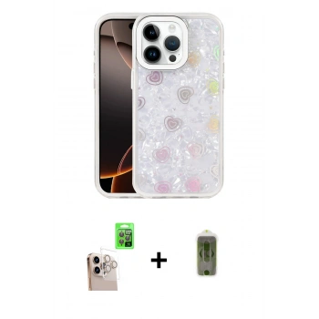 MARSİLYAN™- iPhone 16 Pro Max Kılıf Odak Prime - Siyah Joko Magic 5D Hayalet Cam + Raze Metal Kamera Lens - NLGY