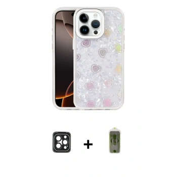 MARSİLYAN™- iPhone 16 Pro Max Kılıf Odak Prime - Siyah Joko Magic 5D Hayalet Cam + PVD Metal Kamera Lens - SH