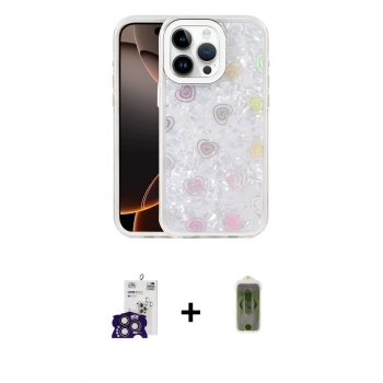 MARSİLYAN™- iPhone 16 Pro Max Kılıf Odak Prime - Siyah Joko Magic 5D Hayalet Cam + Bilvis Titan Kamera Lens - TMGI