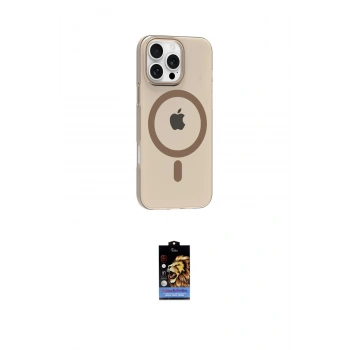 MARSİLYAN™- iPhone 16 Pro Max Kılıf Pusula Form Özel Seri - Siyah Buffer Hayalet Cam Ekran Koruyucu