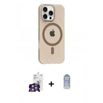 MARSİLYAN™- iPhone 16 Pro Max Kılıf Pusula Form Özel Seri - Siyah Joko Magic 5D Cam + Bilvis Titan Kamera Lens - GS