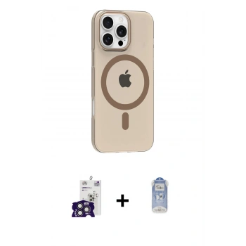 MARSİLYAN™- iPhone 16 Pro Max Kılıf Pusula Form Özel Seri - Siyah Joko Magic 5D Cam + Bilvis Titan Kamera Lens - TMGI