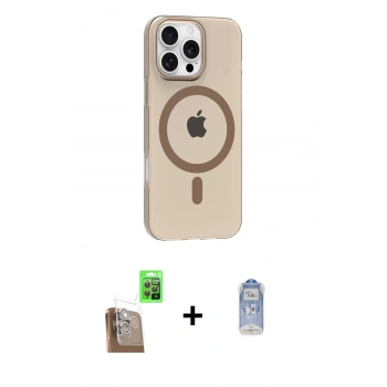 MARSİLYAN™- iPhone 16 Pro Max Kılıf Pusula Form Özel Seri - Siyah Joko Magic 5D Cam + Raze Metal Kamera Lens - CLTM