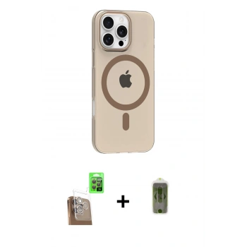 MARSİLYAN™- iPhone 16 Pro Max Kılıf Pusula Form Özel Seri - Siyah Joko Magic 5D Hayalet Cam + Raze Metal Kamera Lens - CLTM
