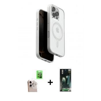 MARSİLYAN™- iPhone 16 Pro Max Kılıf Pusula Form Serisi - Siyah 360 Mat Full Body Arka Koruyucu + Raze Metal Kamera Lens - NLGY