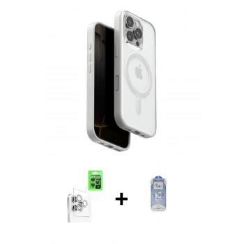 MARSİLYAN™- iPhone 16 Pro Max Kılıf Pusula Form Serisi - Siyah Joko Magic 5D Cam + Raze Metal Kamera Lens - BZ