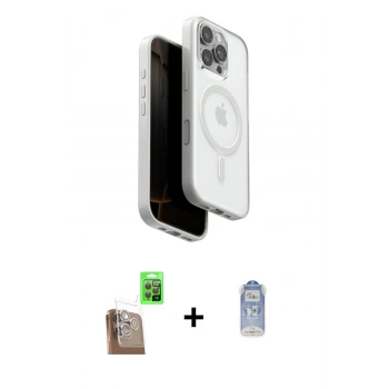 MARSİLYAN™- iPhone 16 Pro Max Kılıf Pusula Form Serisi - Siyah Joko Magic 5D Cam + Raze Metal Kamera Lens - CLTM