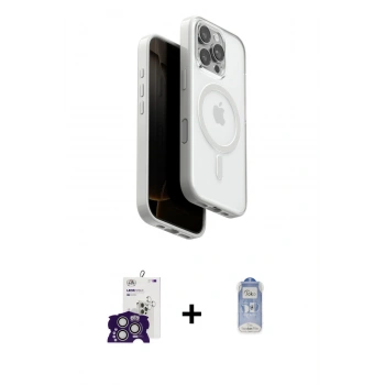 MARSİLYAN™- iPhone 16 Pro Max Kılıf Pusula Form Serisi - Siyah Joko Magic 5D Cam + Bilvis Titan Kamera Lens - GS