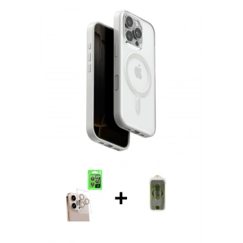 MARSİLYAN™- iPhone 16 Pro Max Kılıf Pusula Form Serisi - Siyah Joko Magic 5D Hayalet Cam + Raze Metal Kamera Lens - NLGY