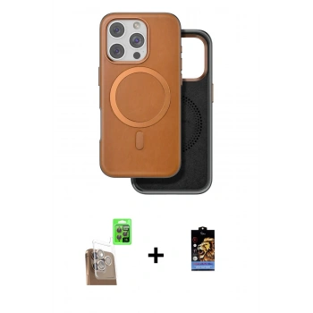 MARSİLYAN™- iPhone 16 Pro Max Kılıf Pusula Işık Koleksiyonu - Siyah Buffer Hayalet Cam Ekran Koruyucu + Raze Metal Kamera Lens - CLTM