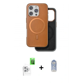 MARSİLYAN™- iPhone 16 Pro Max Kılıf Pusula Işık Koleksiyonu - Siyah Joko Magic 5D Cam + Raze Metal Kamera Lens - BZ