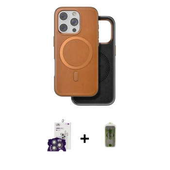 MARSİLYAN™- iPhone 16 Pro Max Kılıf Pusula Işık Koleksiyonu - Siyah Joko Magic 5D Hayalet Cam + Bilvis Titan Kamera Lens - GS