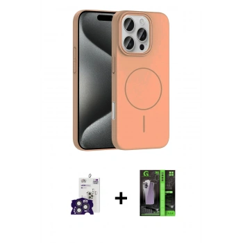 MARSİLYAN™- iPhone 16 Pro Max Kılıf Siluet Doku Özel Seri - Şeffaf 360 Full Body Arka Koruyucu + Bilvis Titan Kamera Lens - TMGI