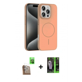 MARSİLYAN™- iPhone 16 Pro Max Kılıf Siluet Doku Özel Seri - Şeffaf 360 Full Body Arka Koruyucu + Raze Metal Kamera Lens - CLTM