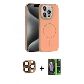 MARSİLYAN™- iPhone 16 Pro Max Kılıf Siluet Doku Özel Seri - Şeffaf 360 Full Body Arka Koruyucu + Pers Alüminyum Kamera Lens - CLTM
