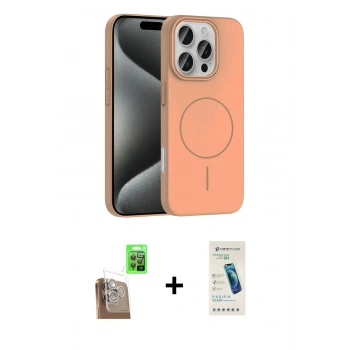 MARSİLYAN™- iPhone 16 Pro Max Kılıf Siluet Doku Özel Seri - Şeffaf Pasifik Cam Ekran Koruyucu + Raze Metal Kamera Lens - CLTM