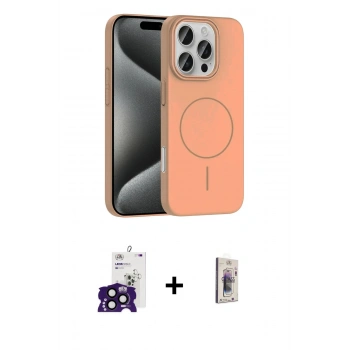 MARSİLYAN™- iPhone 16 Pro Max Kılıf Siluet Doku Özel Seri - Siyah Bilvis 3D Cam Ekran Koruyucu + Bilvis Titan Kamera Lens - SH