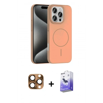 MARSİLYAN™- iPhone 16 Pro Max Kılıf Siluet Doku Özel Seri - Siyah Bilvis 5in1 5D Magic Hayalet Cam Ekran Koruyucu + Pers Alüminyum Kamera Lens - CLTM