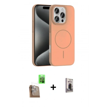 MARSİLYAN™- iPhone 16 Pro Max Kılıf Siluet Doku Özel Seri - Siyah Bilvis Hayalet Cam Ekran Koruyucu + Raze Metal Kamera Lens - CLTM