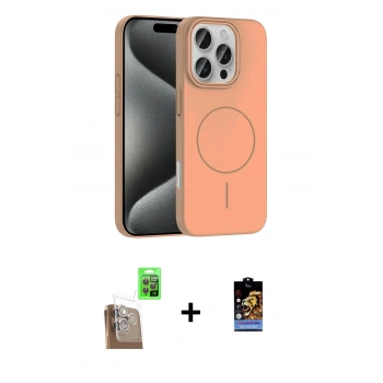 MARSİLYAN™- iPhone 16 Pro Max Kılıf Siluet Doku Özel Seri - Siyah Buffer Hayalet Cam Ekran Koruyucu + Raze Metal Kamera Lens - CLTM